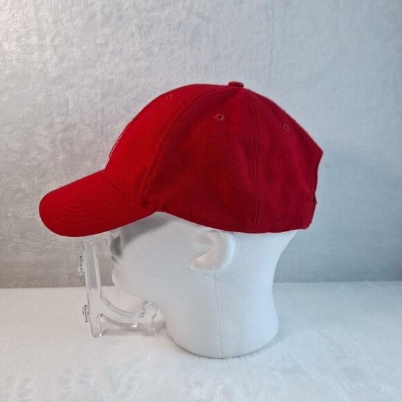 Los Angeles Angels Hook And Loop Strapback Dad Hat Cap Outdoor Cap Red - Picture 3 of 7